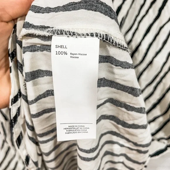 CUPSHE Eva Wave Striped V-neck Sleeveless Dress coverup XL - Picture 4 of 6